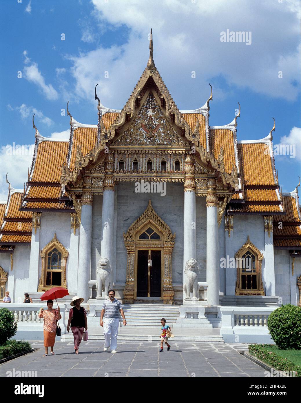 Thailand. Bangkok. Wat Benchamabophit Dusitvanaram. The Marble Temple. Stock Photo