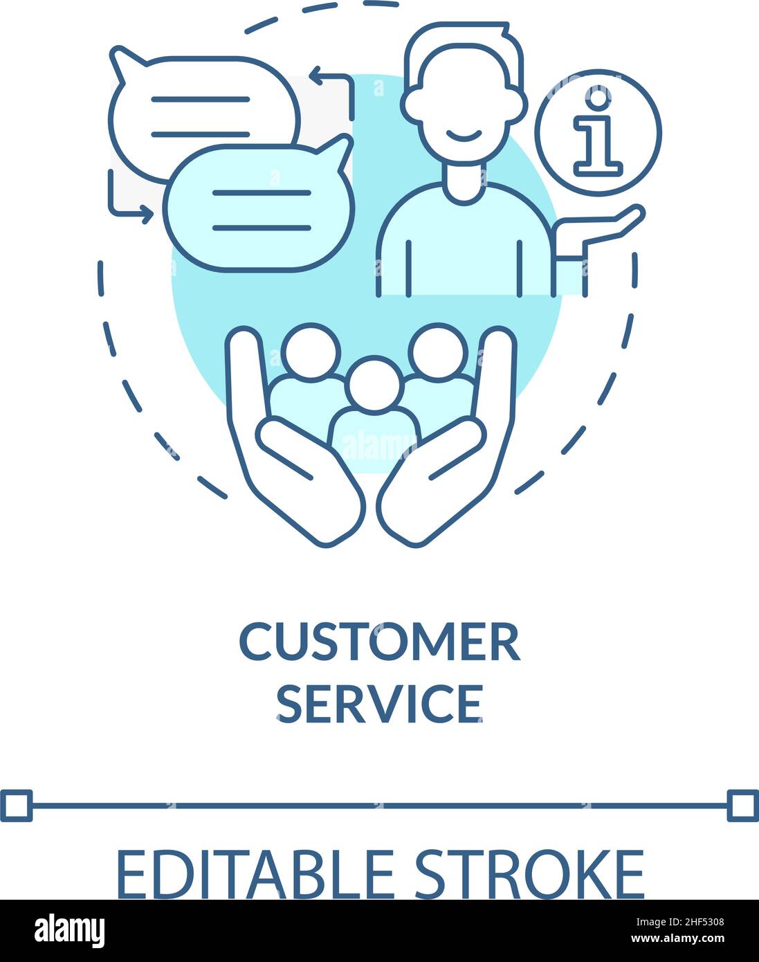 Customer service turquoise concept icon Stock Vector Image & Art - Alamy