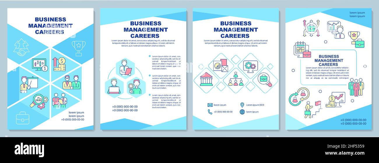 Business Management Careers Brochure Template Stock Vector Image Art 