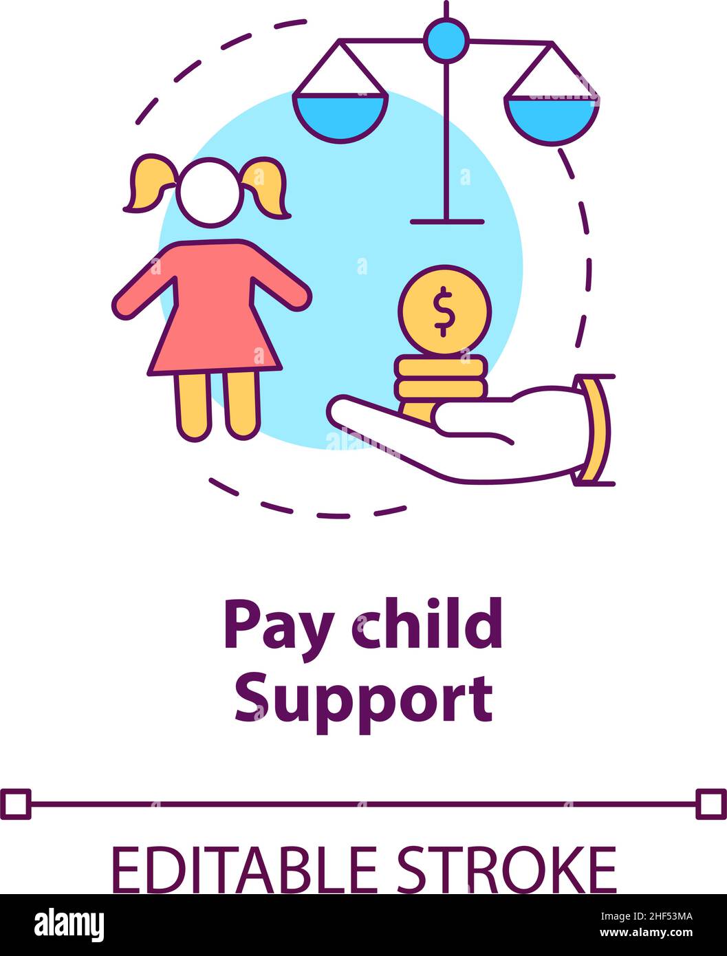 Pay child support concept icon Stock Vector Image & Art Alamy
