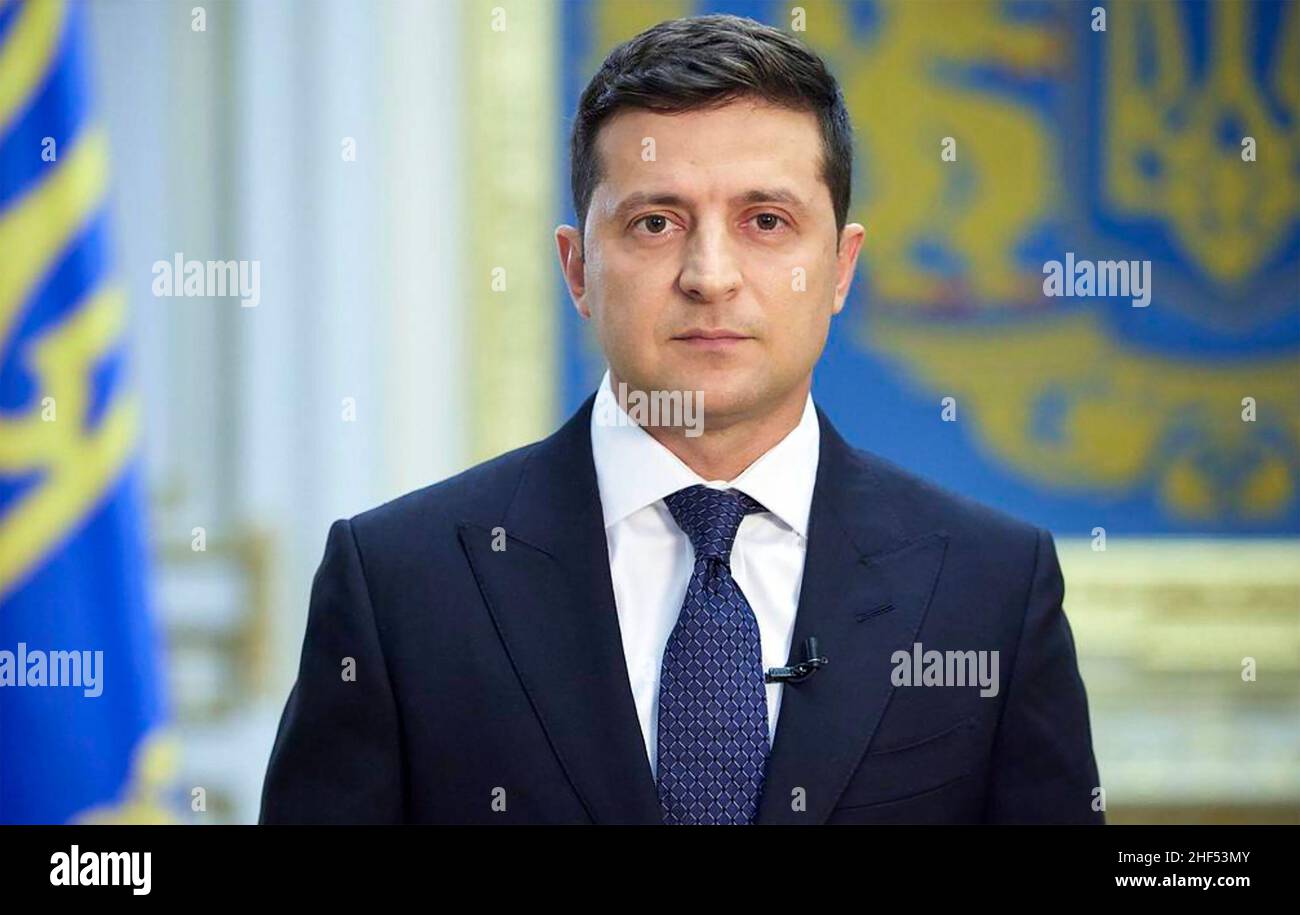 VOLODYMYR ZELENSKY Ukrainian politician and 6th Prime Minister  Prime Minister in 2021 Stock Photo