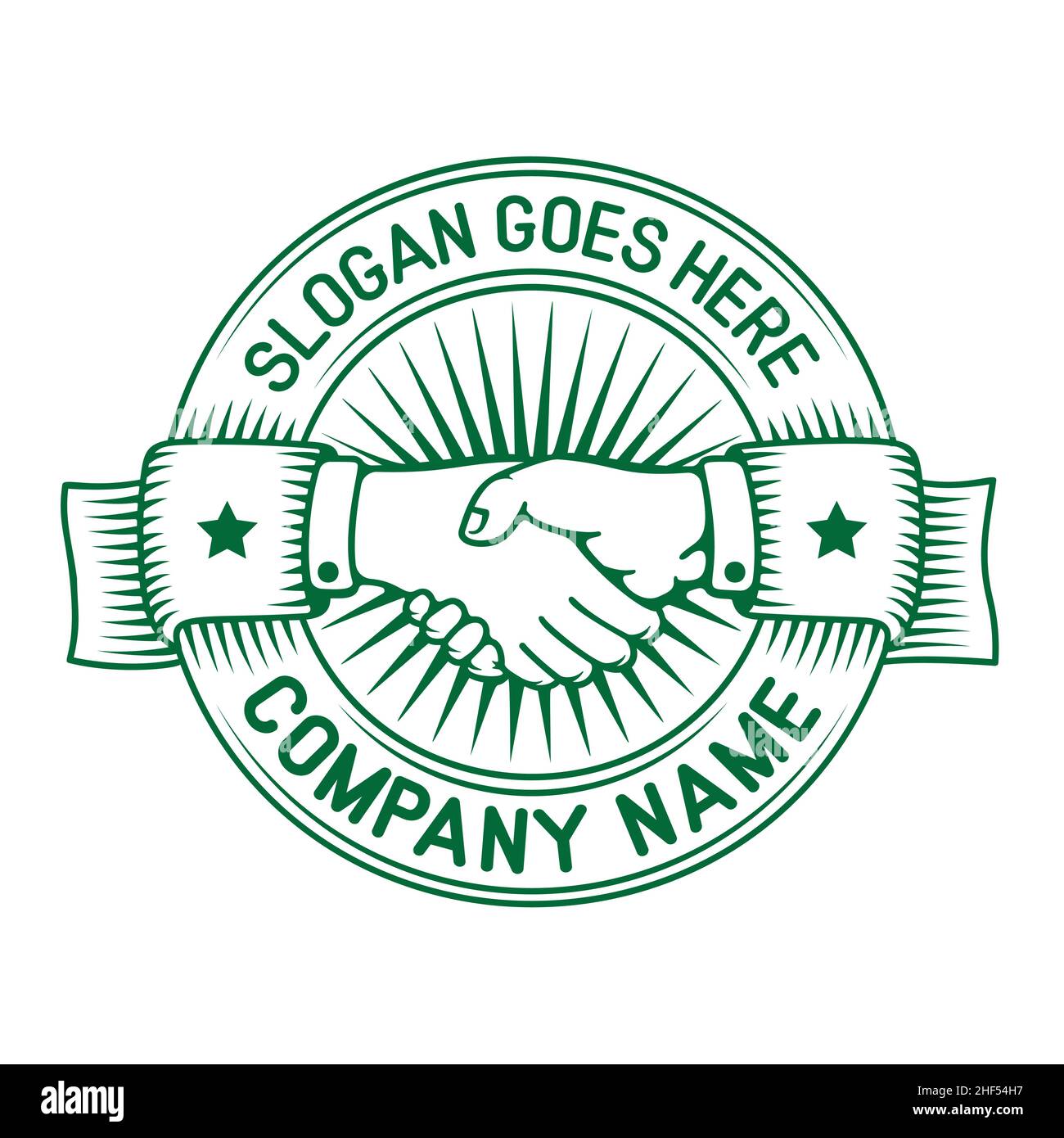 Handshake logo design template. Vector and illustration Stock Vector ...