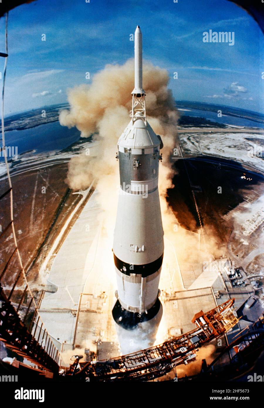Liftoff of the Apollo 11 lunar landing mission. 1969. NASA. Stock Photo