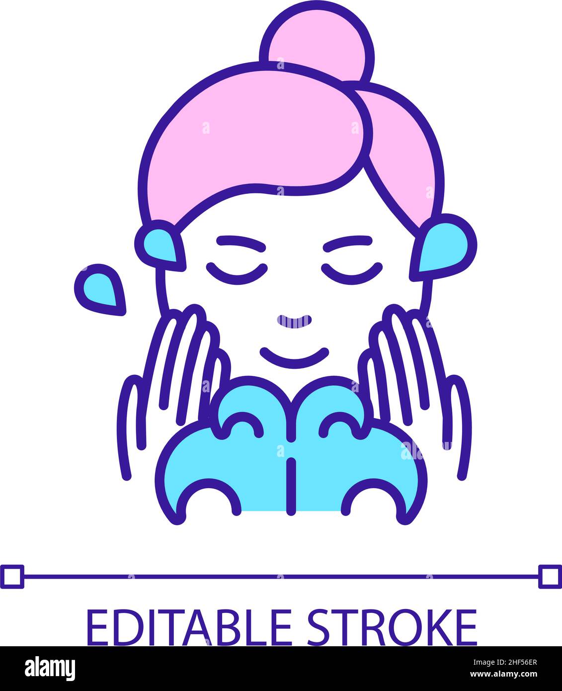 Regular face wash RGB color icon Stock Vector Image & Art - Alamy