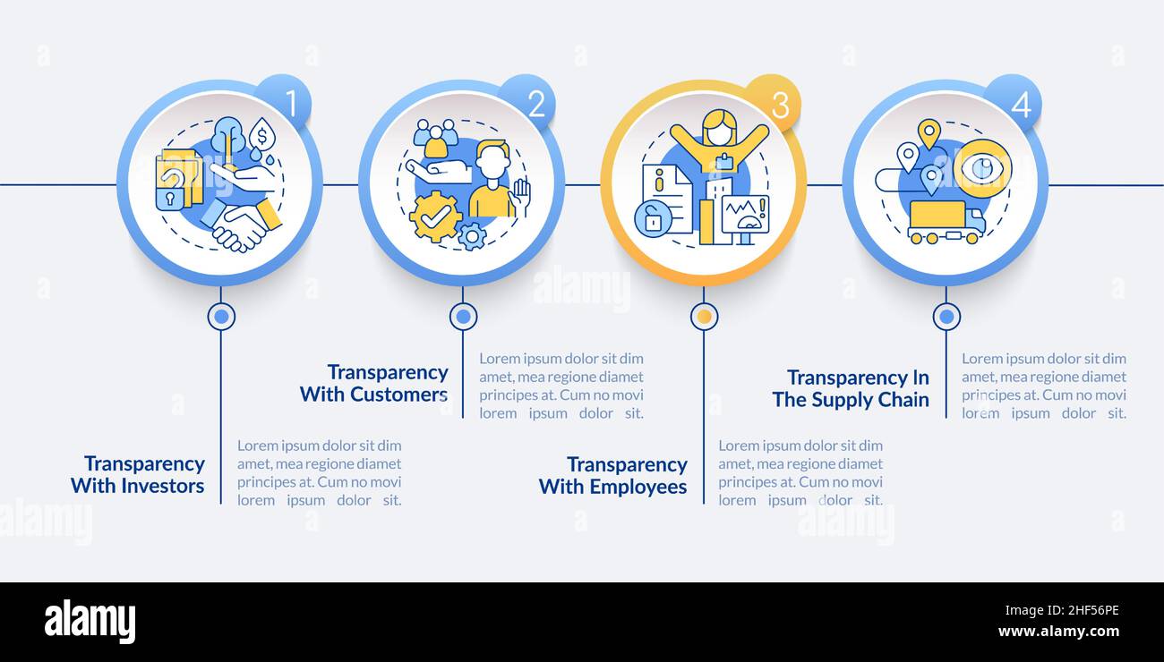 Examples of transparency circle infographic template Stock Vector