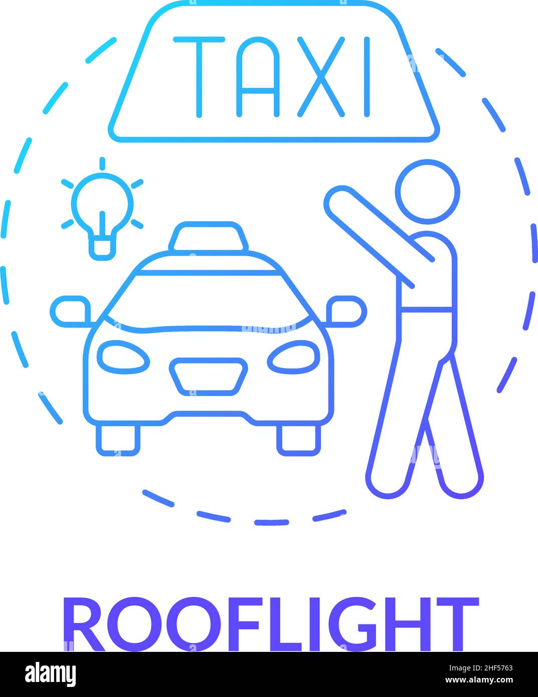 Rooflight blue gradient concept icon Stock Vector