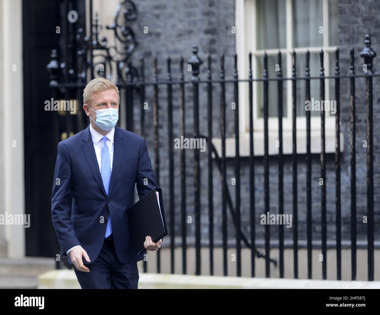 Oliver Dowden MP - Co-Chairman of the Conservative Party - leaving 10 Downing Street, 12th Jan 2022 Stock Photo