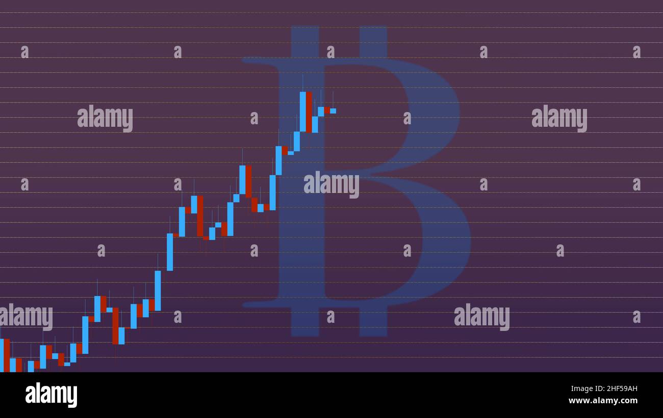 Stock exchange market chart up, Growth market data. (Exchange-traded fund).  Business analysis of ETF Bitcoin Stock Photo - Alamy