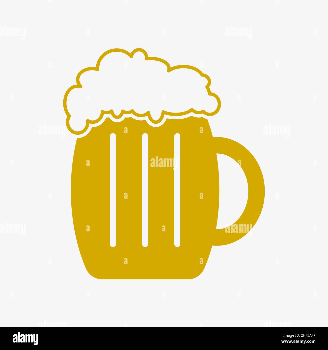 Beer vector icon. Glass of beer illustration Stock Vector Image & Art ...