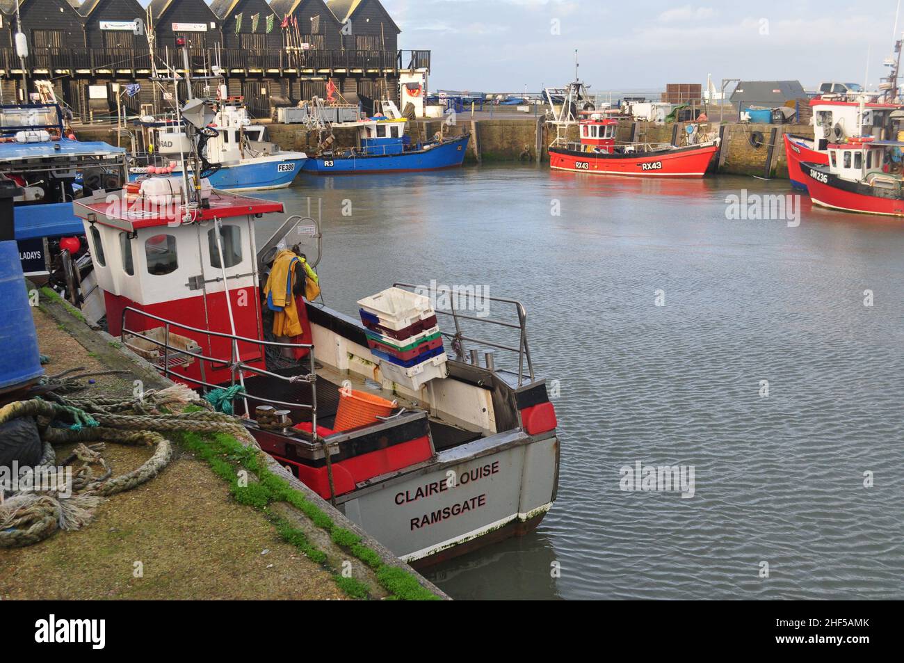 Whitstable harbour, Kent, England, UK Stock Photo