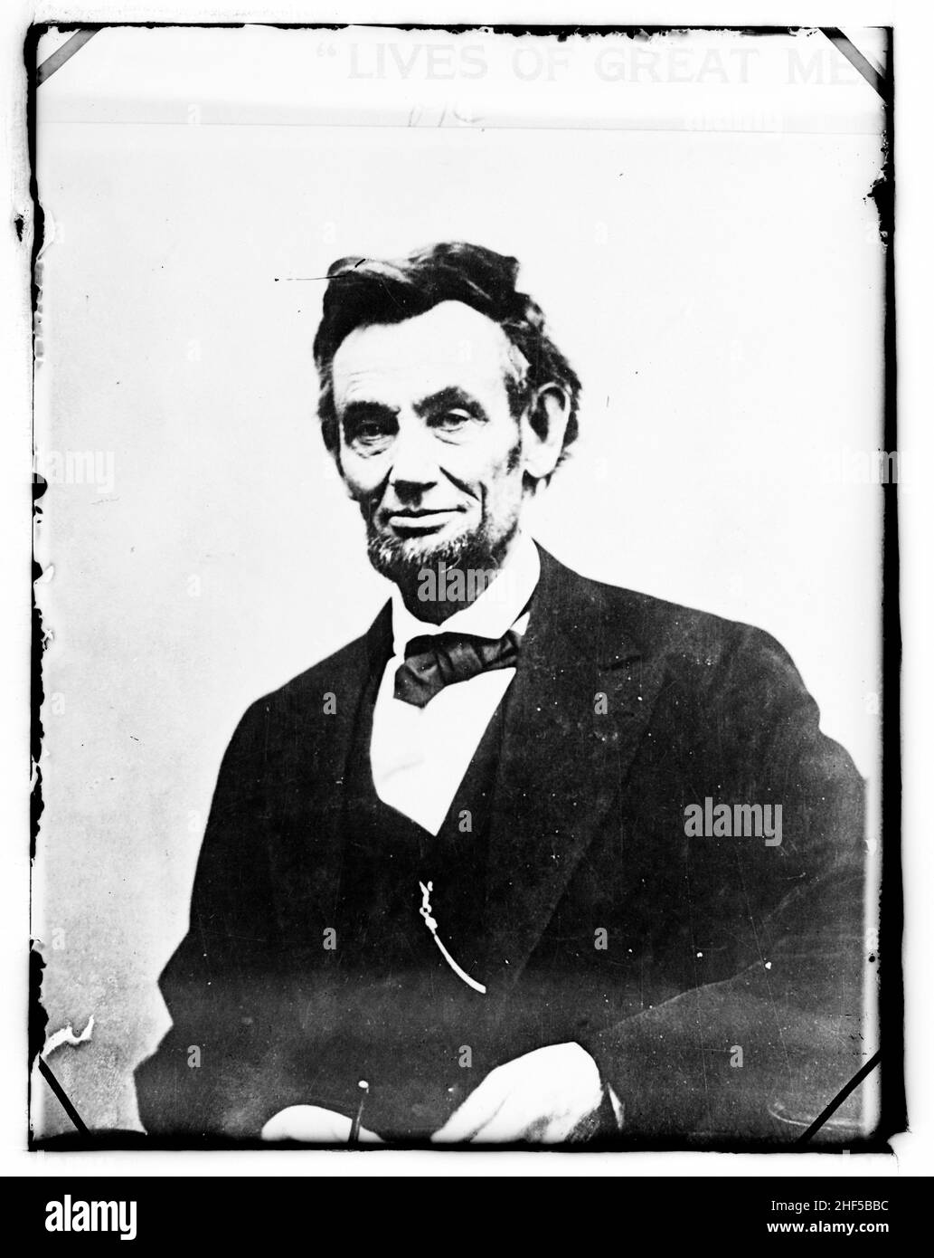 Abraham 'Abe' Lincoln 1809-1865 by Gardner, Alexander, 1821-1882. Publ. 1920. Stock Photo