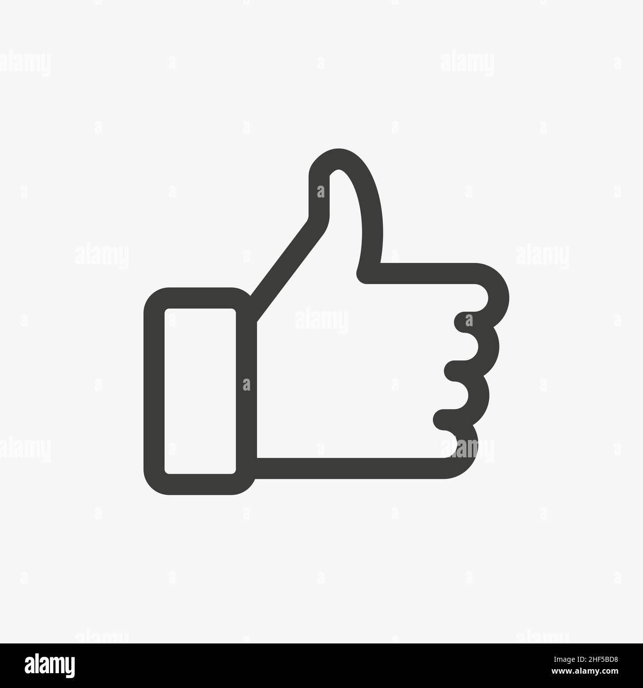 Hand thumb up sign, Like icon vector Stock Vector Image & Art - Alamy