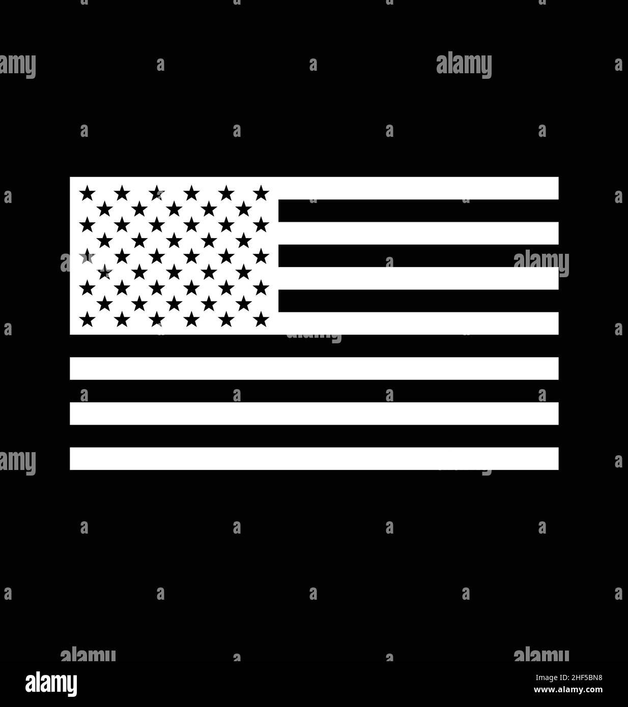 usa flag white on black background american united states of america