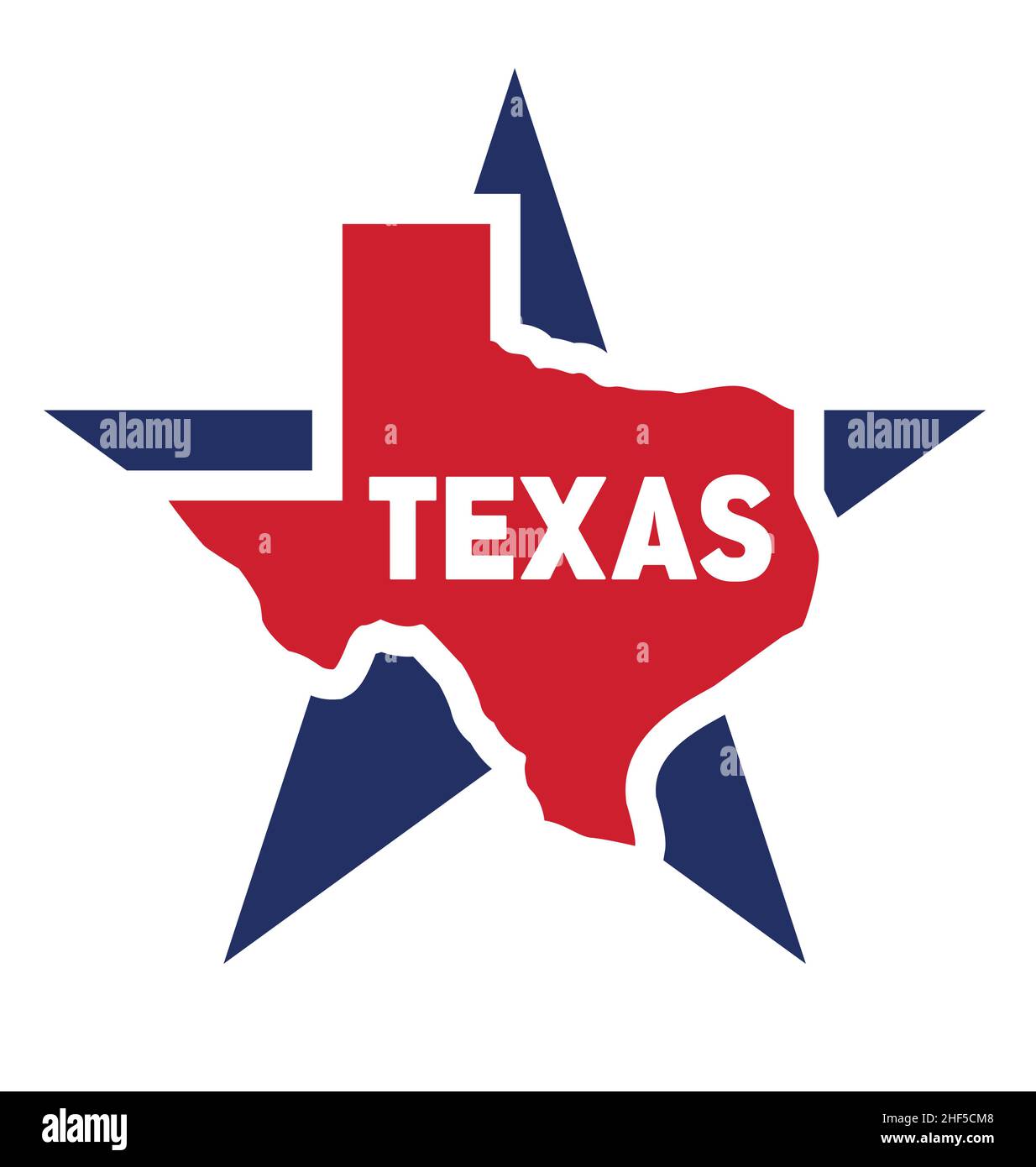 texas state lone star map shape symbol text icon logo red and blue 