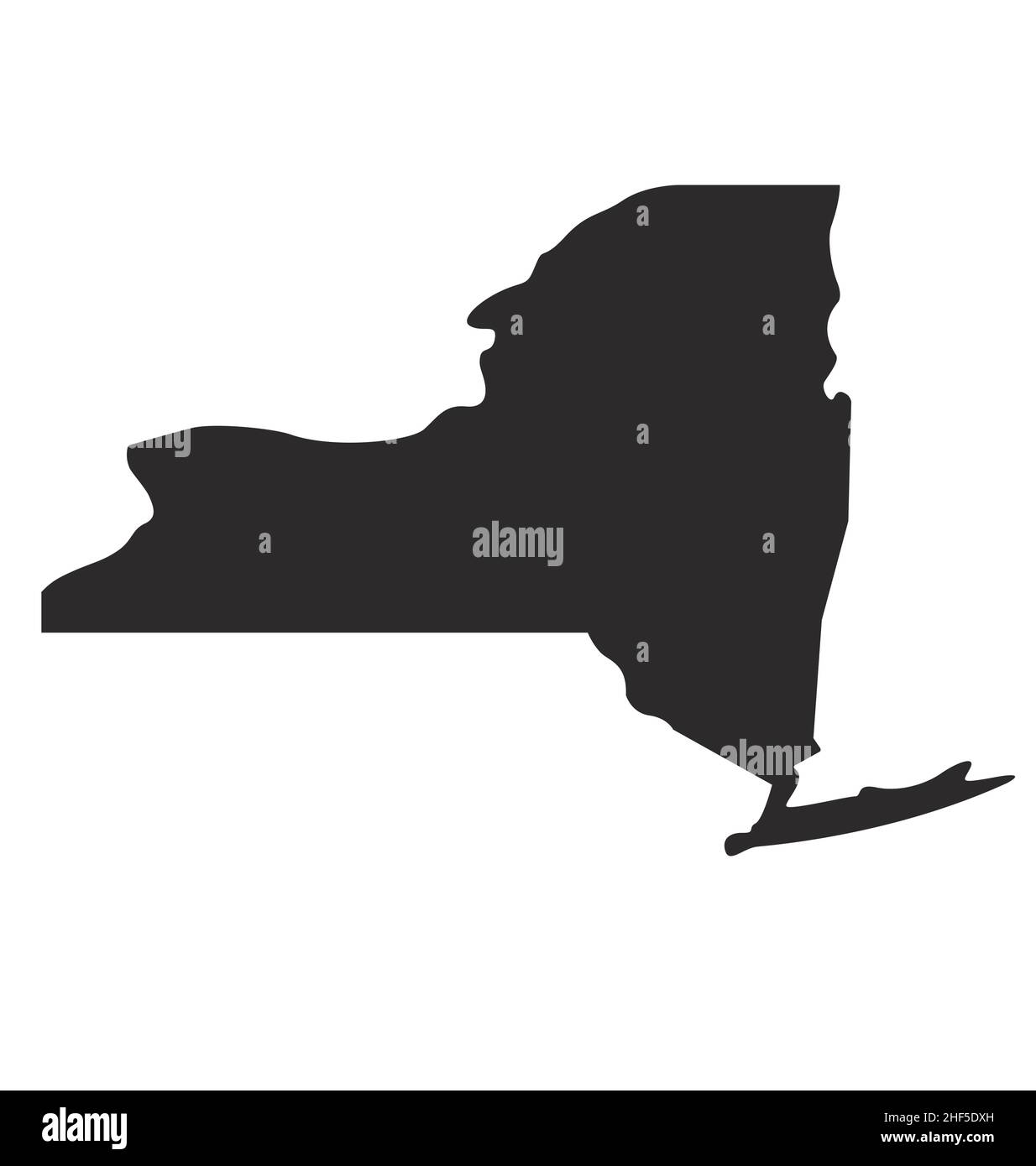 new york ny state shape simplified silhouette outline icon vector