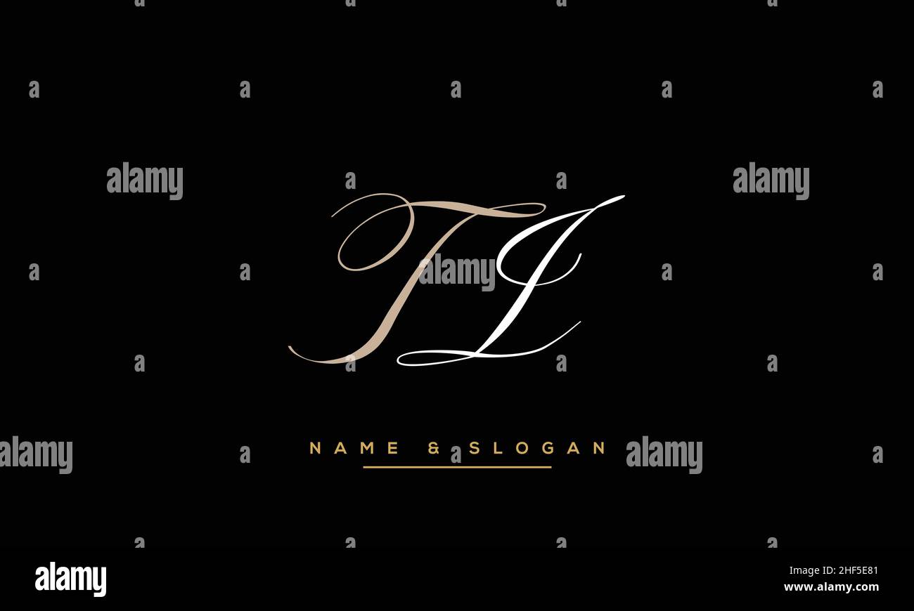 TJ,JT Abstract Letters Logo Monogram Stock Vector
