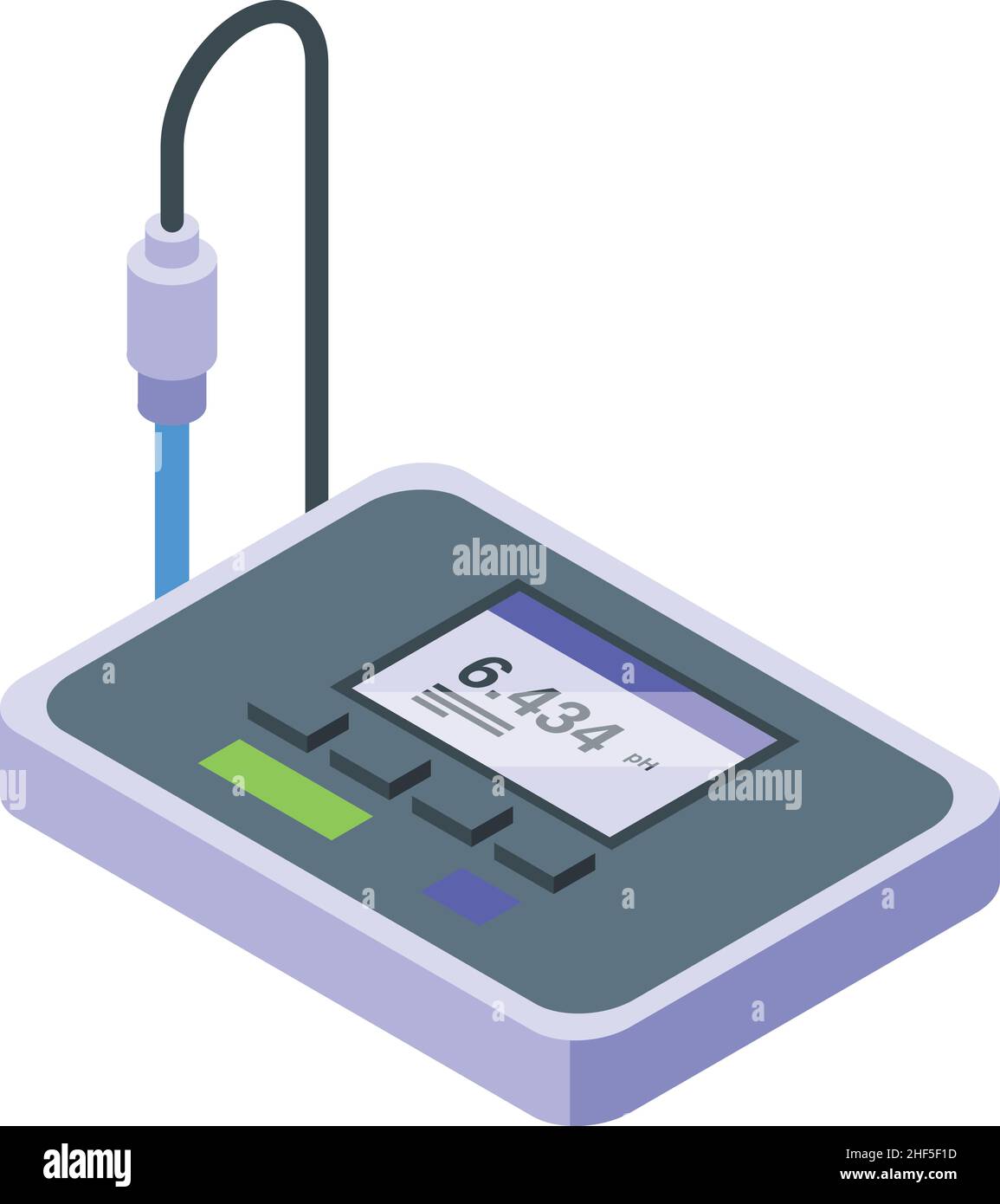 Ph meter device icon isometric vector. Value kit. Soil test Stock Vector