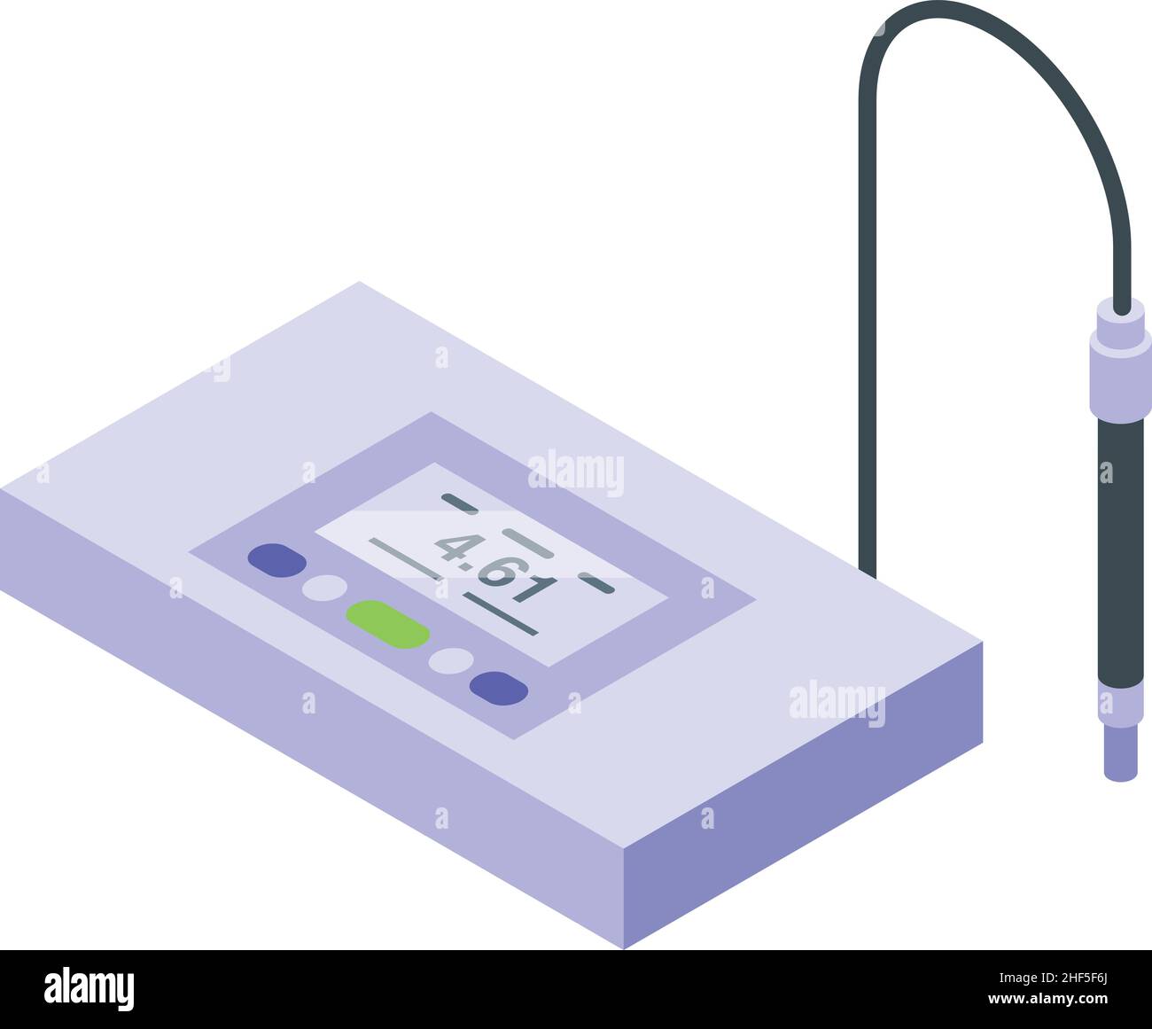 Ph meter tester icon isometric vector. Test value. Kit control Stock Vector