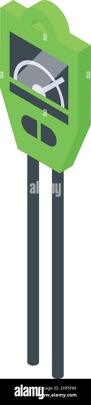 Alkaline ph meter icon isometric vector. Water test. Scale soil Stock Vector
