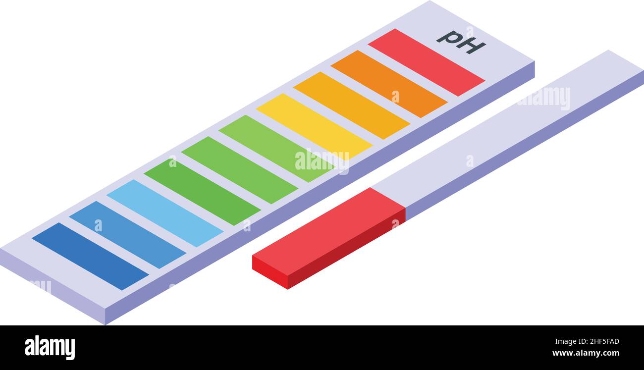 Paper ph meter icon isometric vector. Water soil. Test value Stock Vector
