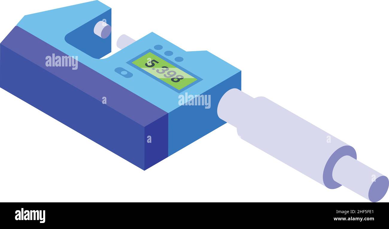 Accuracy micrometer icon isometric vector. Digital equipment. Gauge engineering Stock Vector