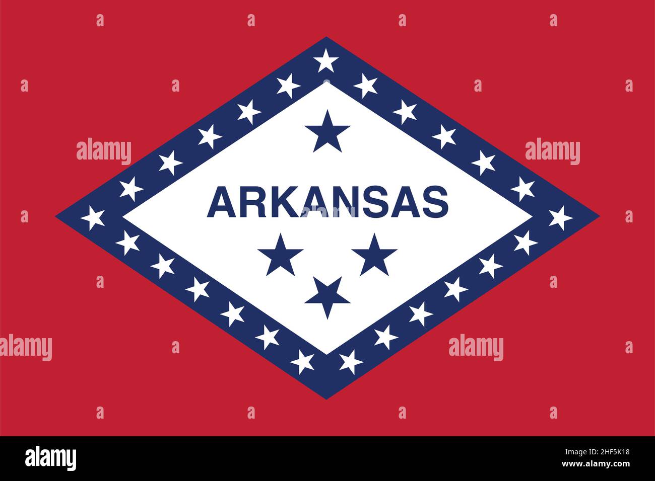 accurate correct arkansas ar state flag vector isolated on white