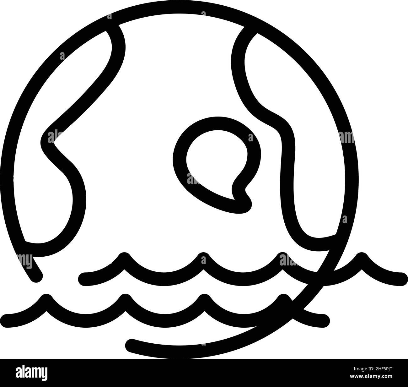 Global sea level icon outline vector. Climate change. Ocean flood Stock Vector
