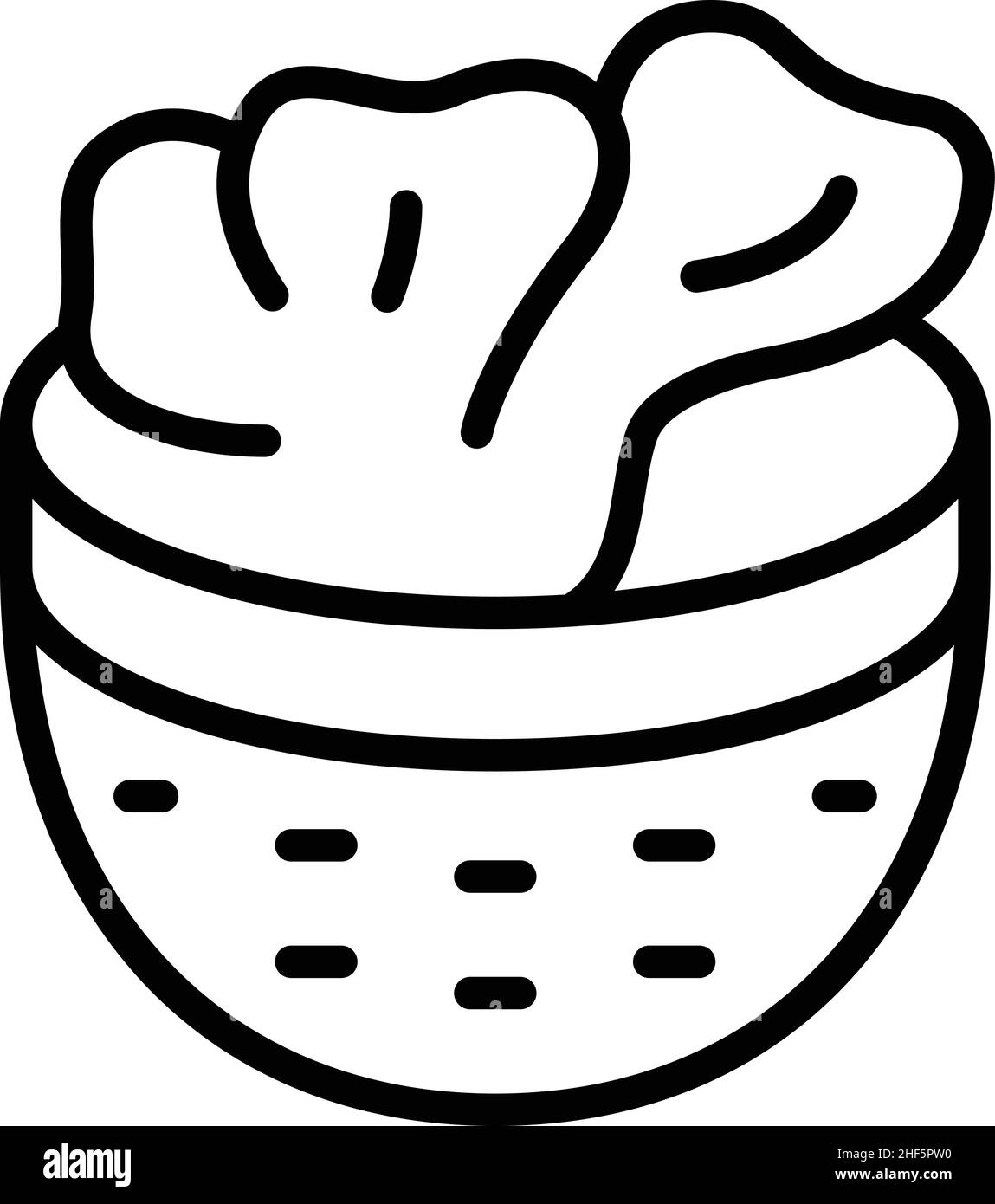 Basket colander icon outline vector. Strainer sieve. Pasta utensil ...