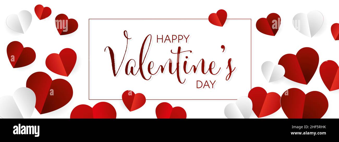 Valentines day love hearts illustration large background Stock Photo ...