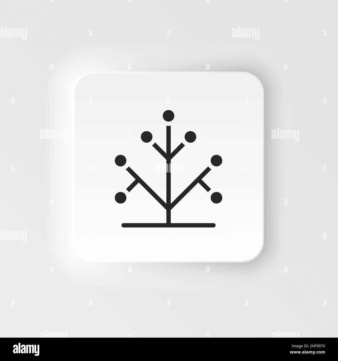 Genetics, tree, dna. Bioengineering neumorphic style vector icon ...