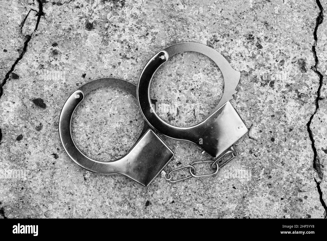 Handcuffs Black and White Stock Photos & Images - Alamy