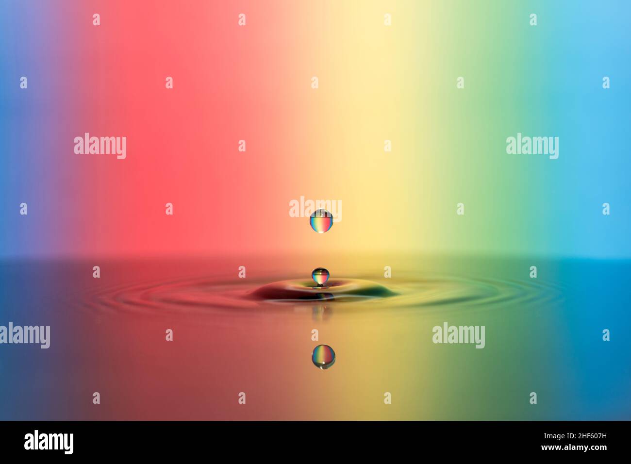 Colorful droplet on soft background Stock Photo