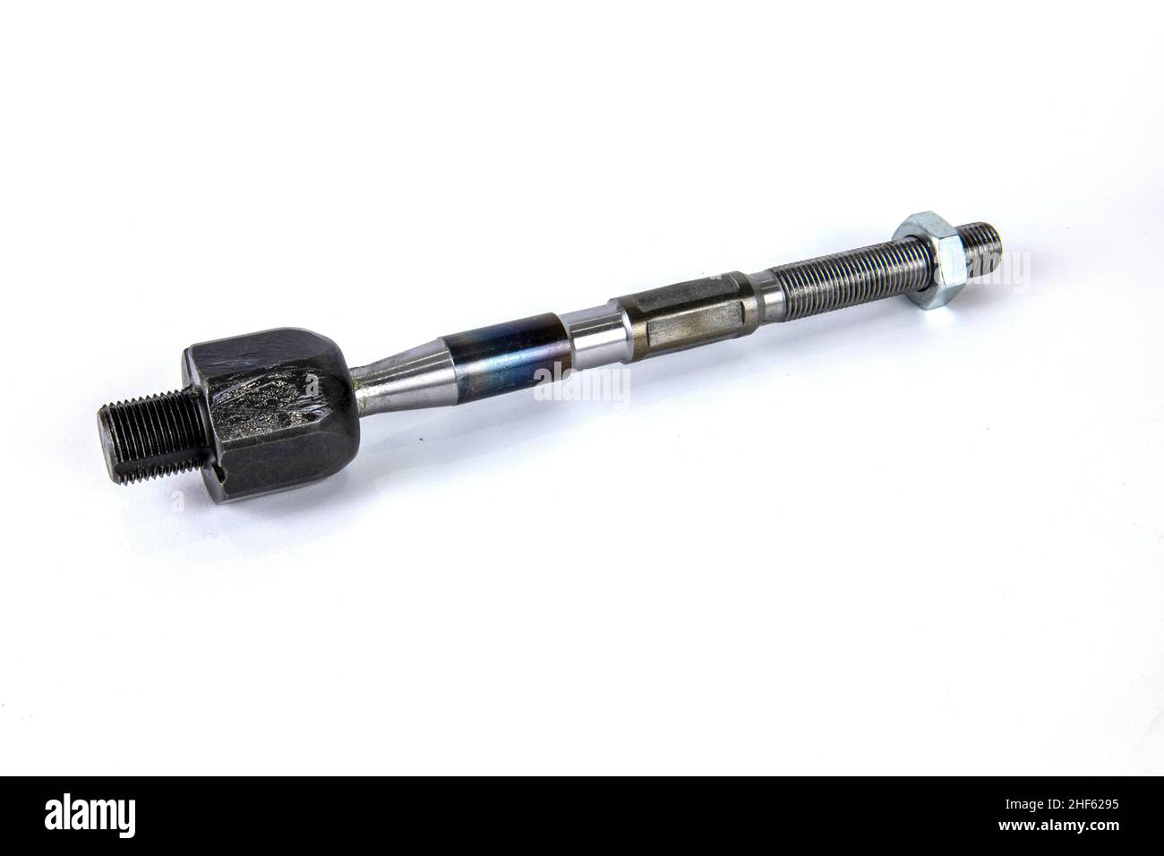 Steering rod. Auto part isolated on white Stock Photo Alamy