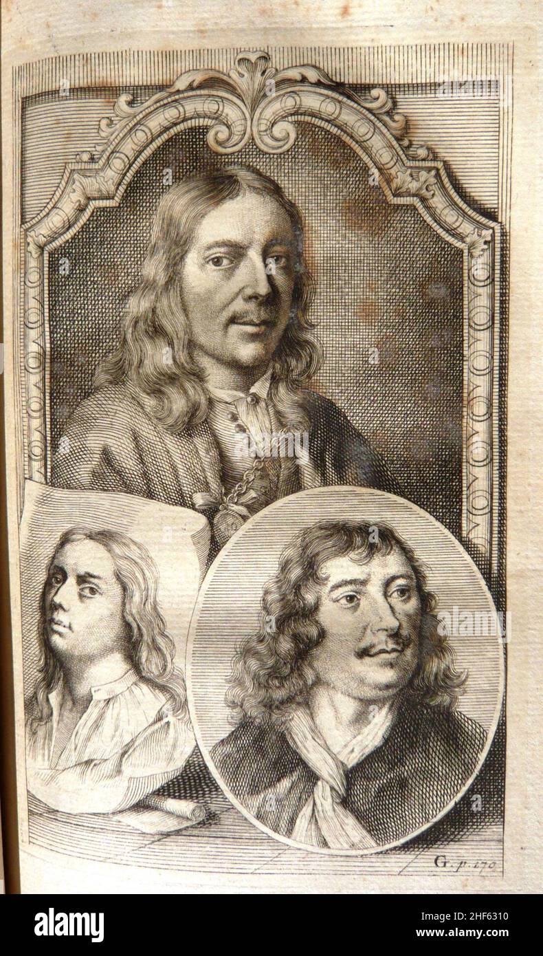 Schouburg Plate G- Johan Lingelbach en Samuel en Jan van Hoogstraten. Stock Photo