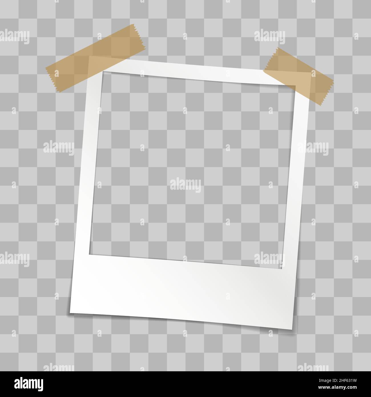 Photo frame with scotch tape Royalty Free Vector Image