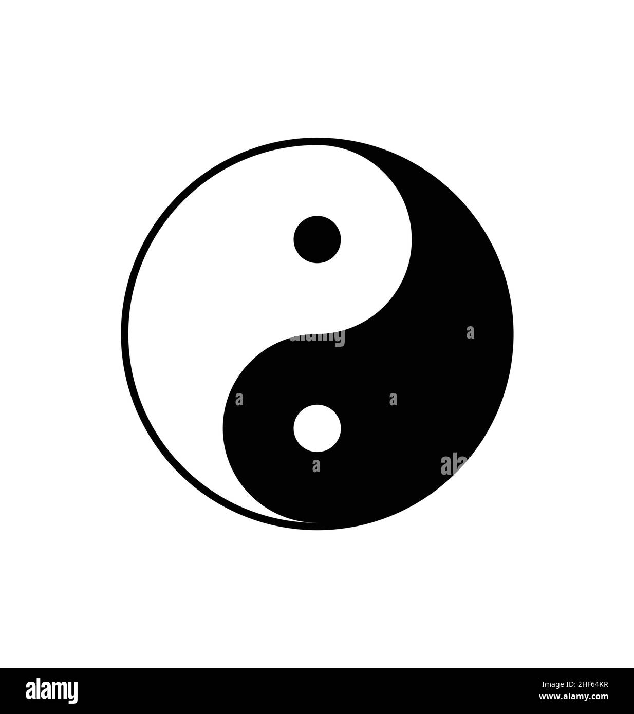 Yin Yang Black Symbol Isolated On White Background   Vector Posters For