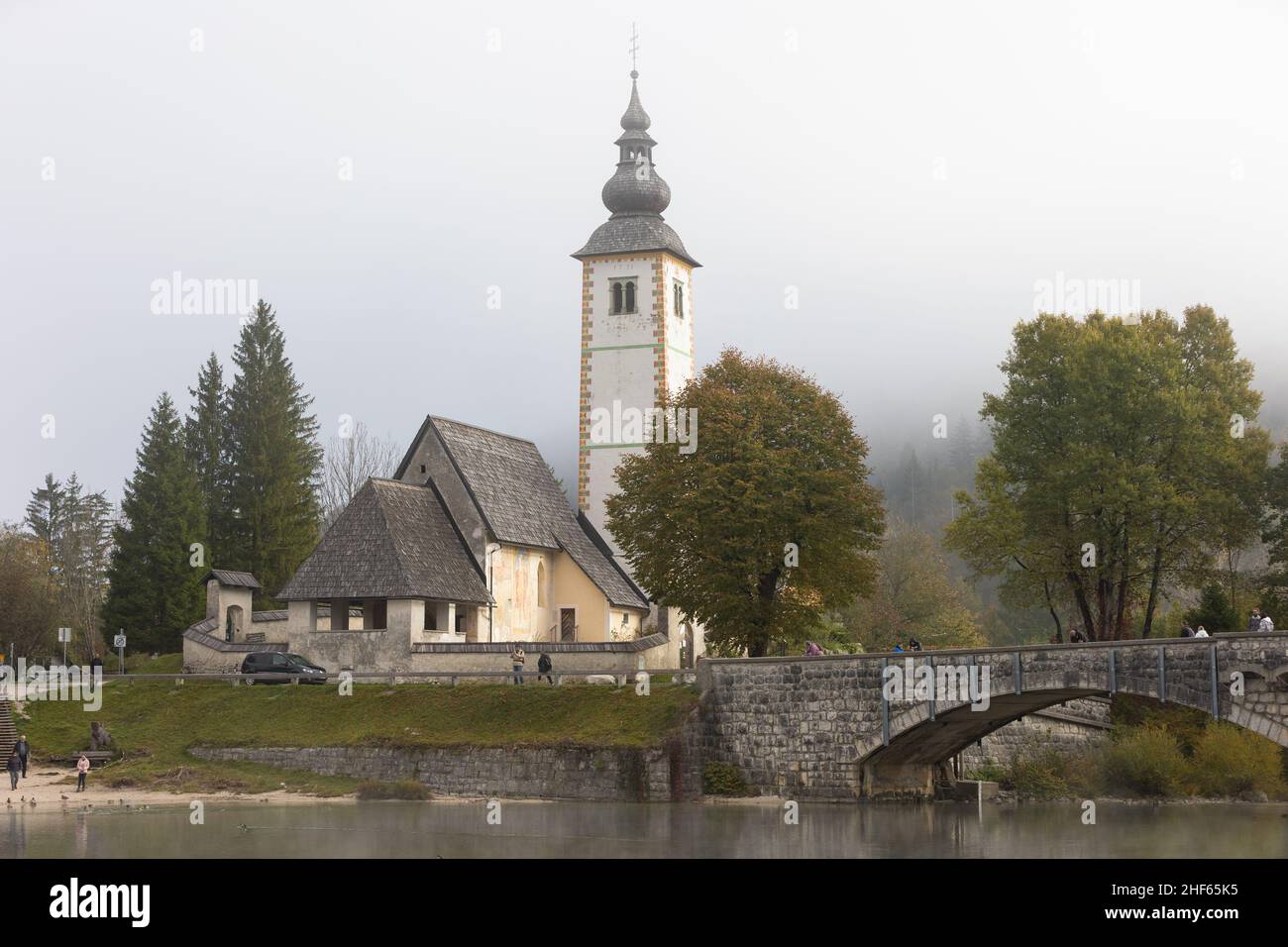 Church of St. John the Baptist, sv. Janez, Ribcev Laz, in Bohinjsko ...