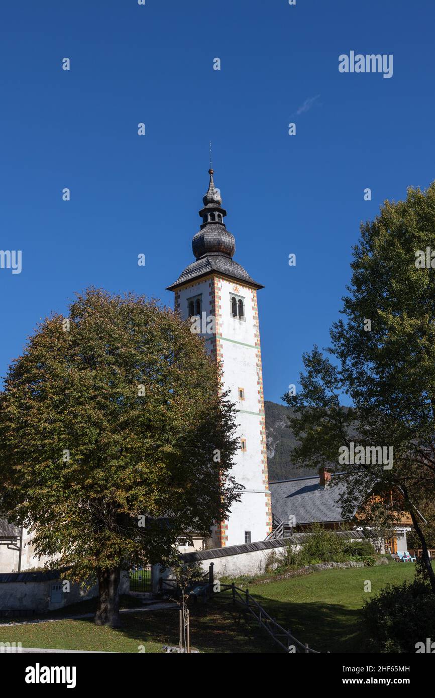 Church of St. John the Baptist, sv. Janez, Ribcev Laz, in Bohinjsko ...