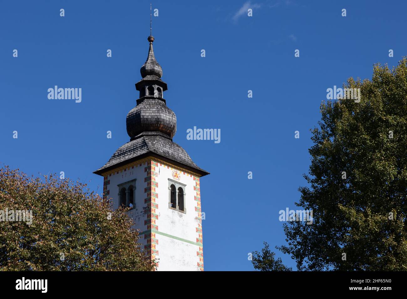 Church of St. John the Baptist, sv. Janez, Ribcev Laz, in Bohinjsko ...