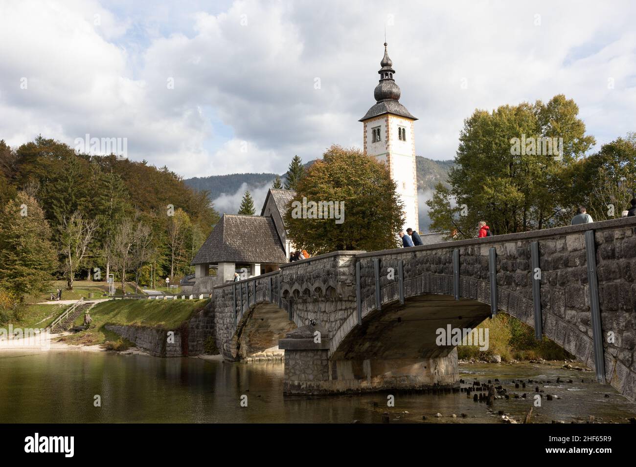 Church of St. John the Baptist, sv. Janez, Ribcev Laz, in Bohinjsko ...