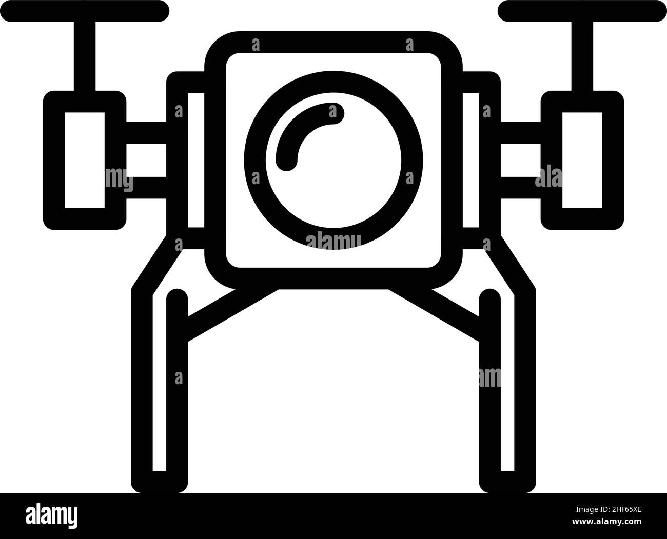 Flight video icon outline vector. Camera drone. Air copter Stock Vector ...
