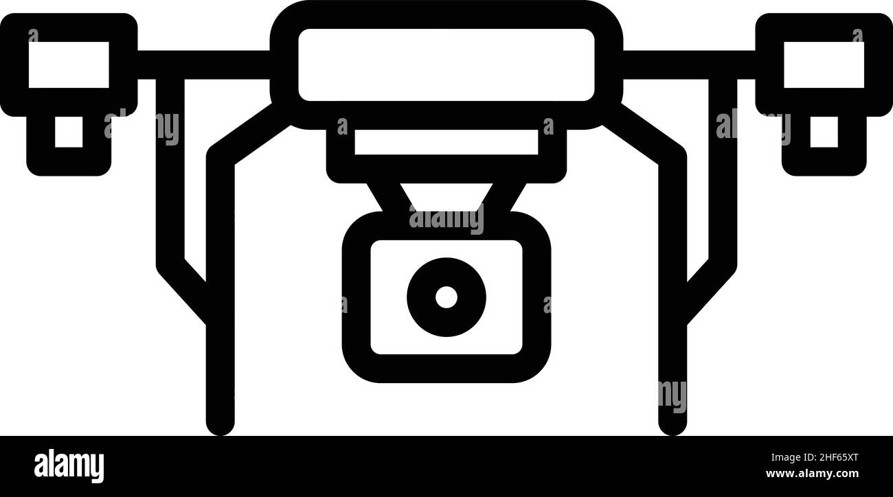 Control drone icon outline vector. Aerial camera. Air city Stock Vector ...
