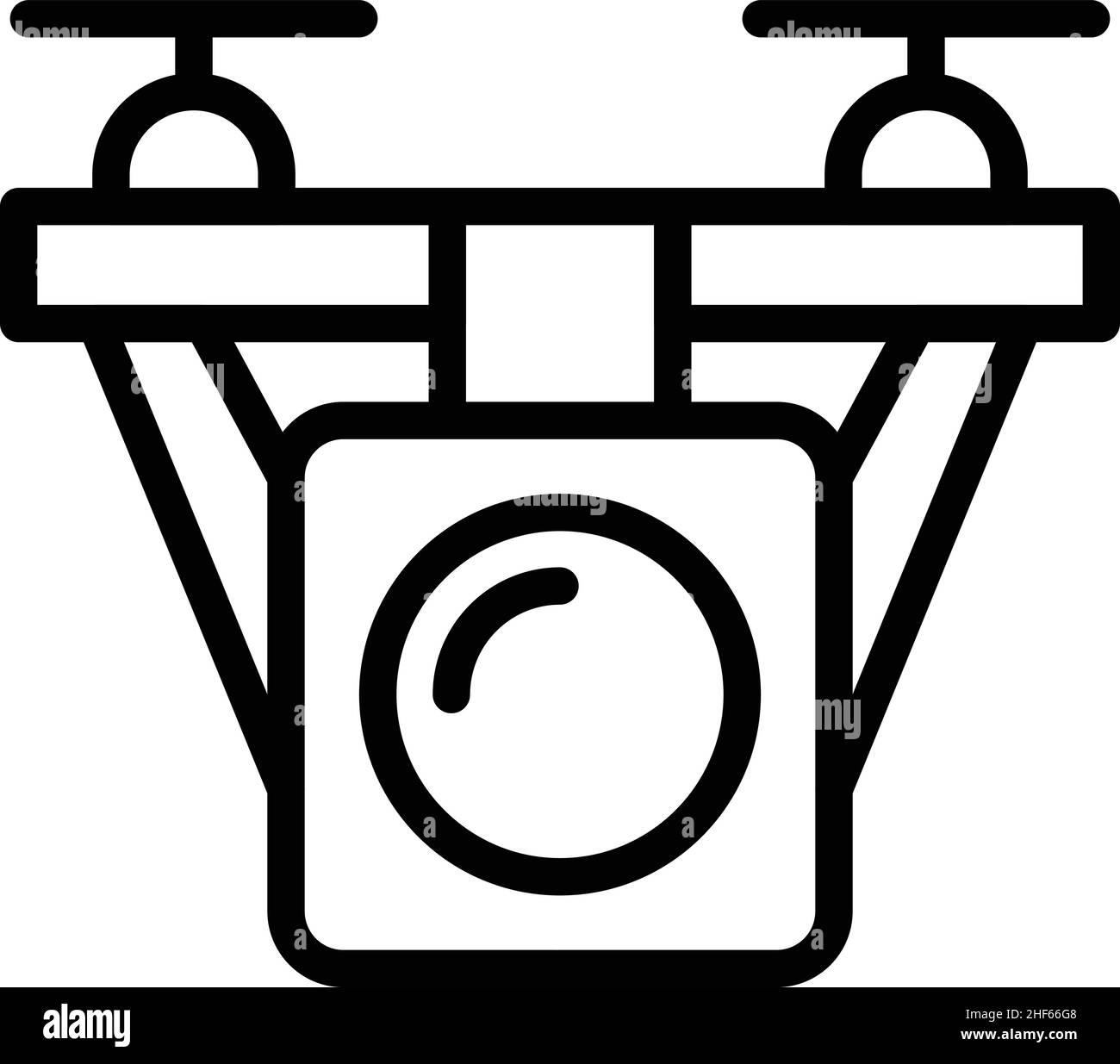 Forest drone icon outline vector. Spy control. Camera aerial Stock ...