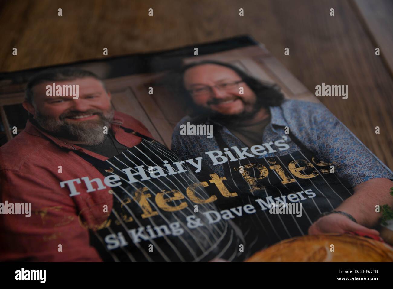 Durham, UK - 20 Nov 2020: Si King and David Myers Perfect Pies cookbook by the Hairy Bikers. Celeb chefs teach how to cook real pub grub food classics Stock Photo