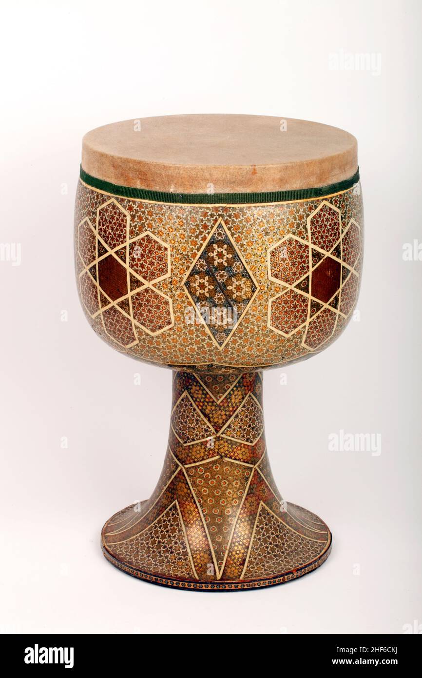 Persian, Iranian, Tombak Zara Goblet drum. Donbak, doumbek, Stock Photo