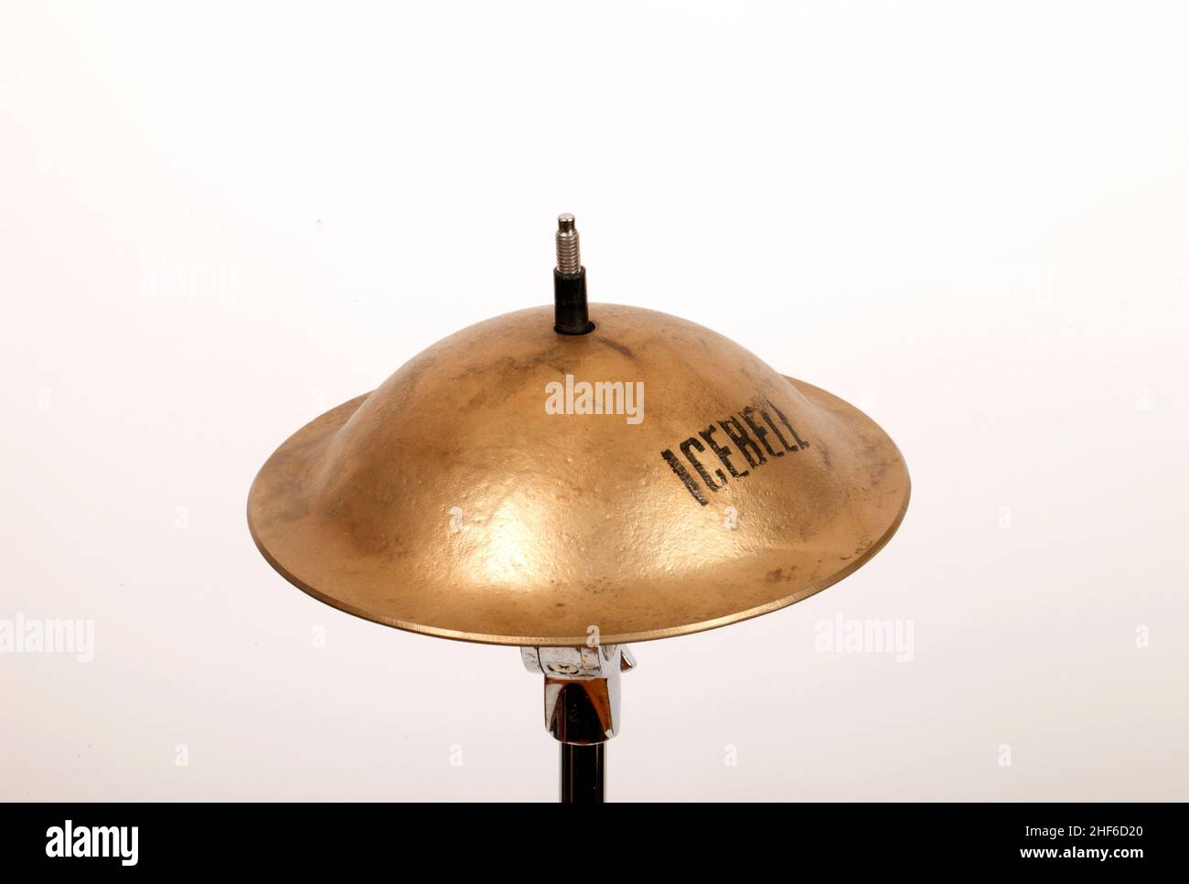 Ice Bell, or Icebell, small thick cymbal of between 6 and 8 inches in diameter. Stock Photo