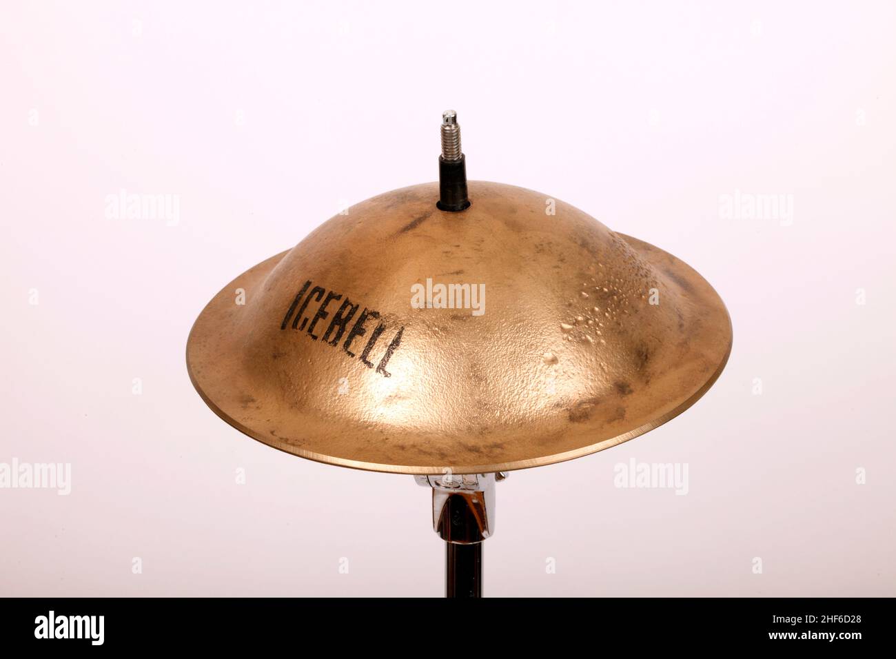 Ice Bell, or Icebell, small thick cymbal of between 6 and 8 inches in diameter. Stock Photo