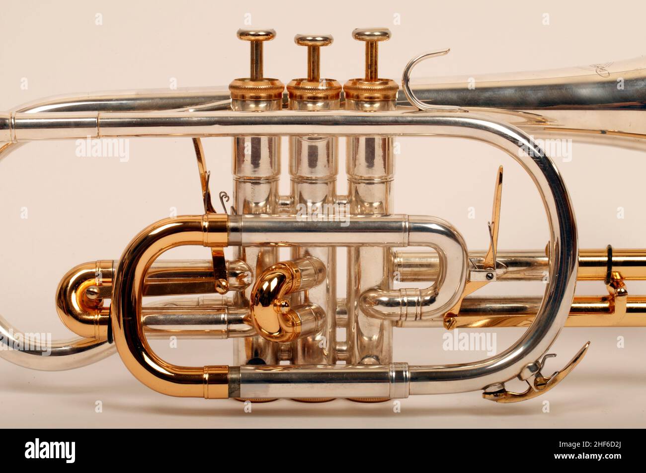 Gold Plate Rim & Interior Cup w/Silver Trumpet, Cornet, Flugelhorn