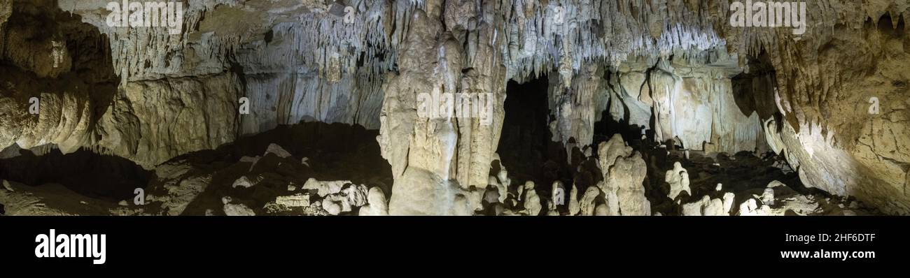 Tropstone cave in France,  Grottes de Waroly Stock Photo