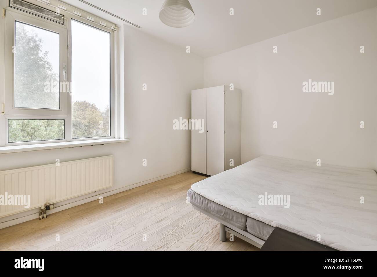 Interior of a cozy and bright bedroom with beautiful decoration Stock ...
